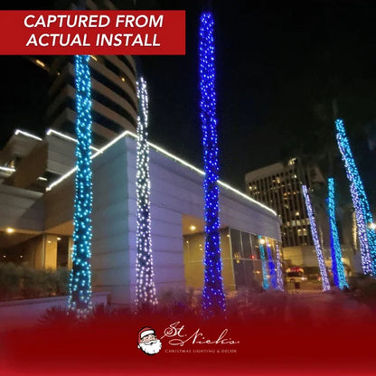 LED Mini Lights 5MM Blue Static - 6" Spacing