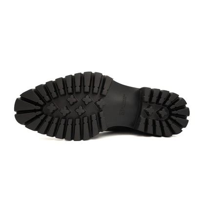 Blue Patent Lug Sole Boot