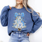 Blue Christmas, Christmas Tree, Bow, Delft, Coquette, Floral, Santa, Classic Sweatshirt