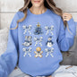 Blue Christmas, Snowman, Christmas Tree, Delft, Coquette, Floral, Santa, Classic Sweatshirt