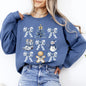 Blue Christmas, Snowman, Christmas Tree, Delft, Coquette, Floral, Santa, Classic Sweatshirt