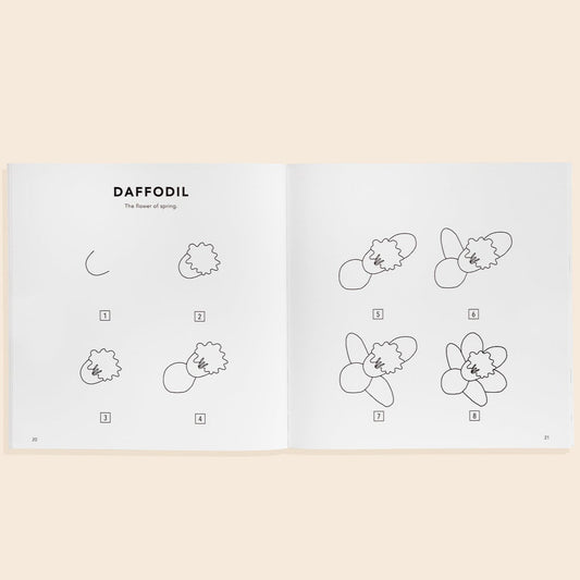 Modern Flowers: How to Draw Books for Kids