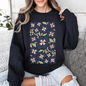 Blue Wildflower Allover Floral, Vintage Boho, Nature Sweatshirt