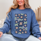 Blue Wildflower Allover Floral, Vintage Boho, Nature Sweatshirt