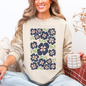 Blue Wildflower Allover Floral, Vintage Boho, Nature Sweatshirt