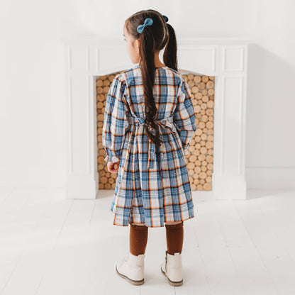 Blue Mix Plaid Dress