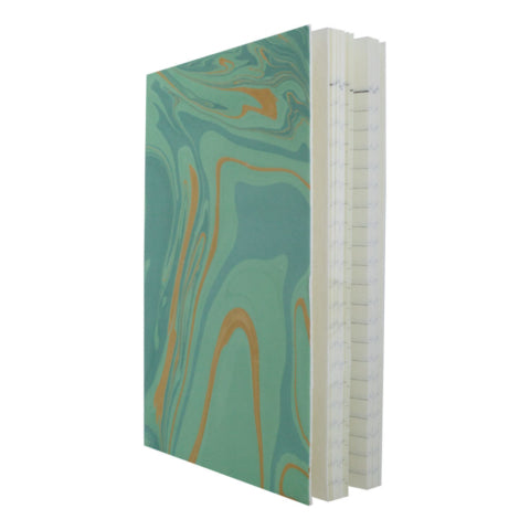 Jade & Gold Marbled Paper Journal