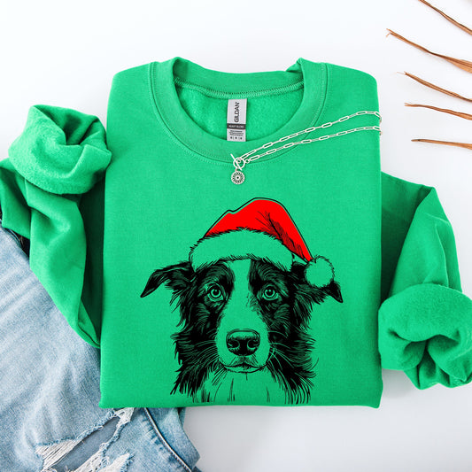 Border Collie, Santa, Dog, Christmas, Dog Lover, Pet Sweatshirt