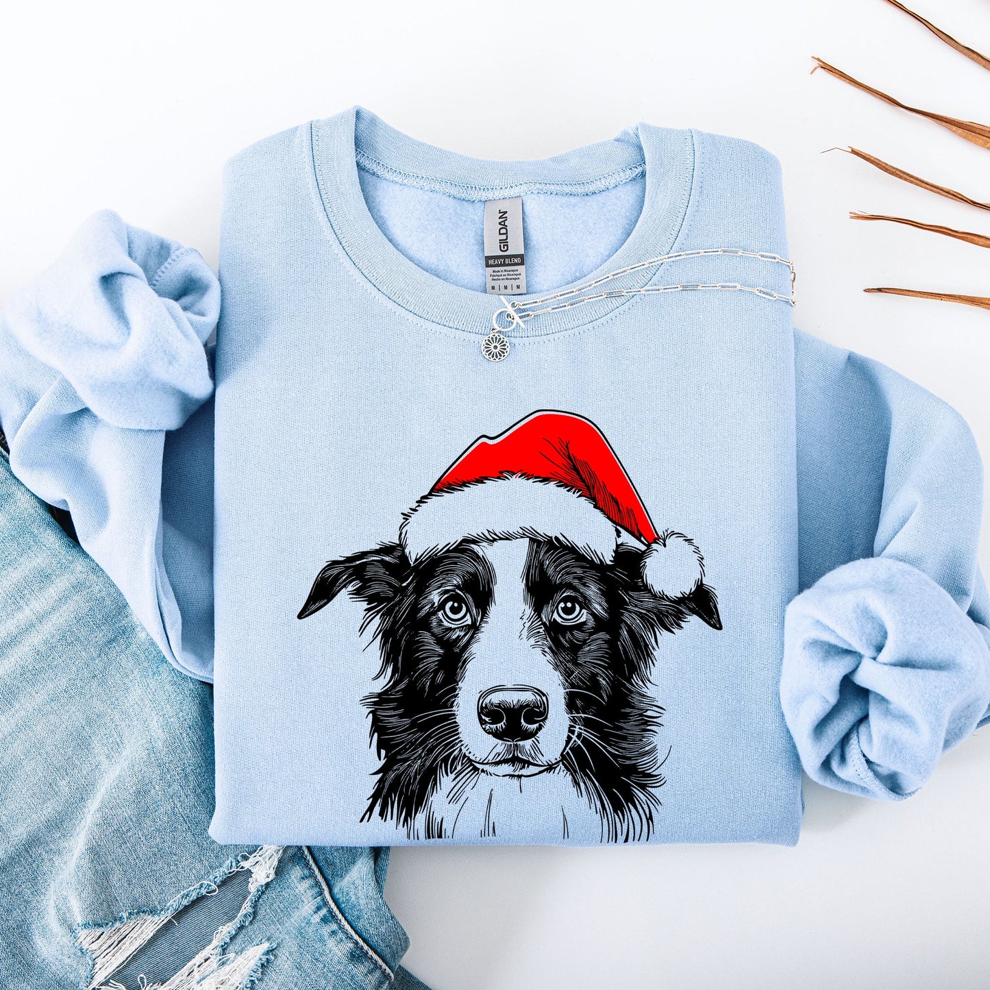 Border Collie, Santa, Dog, Christmas, Dog Lover, Pet Sweatshirt