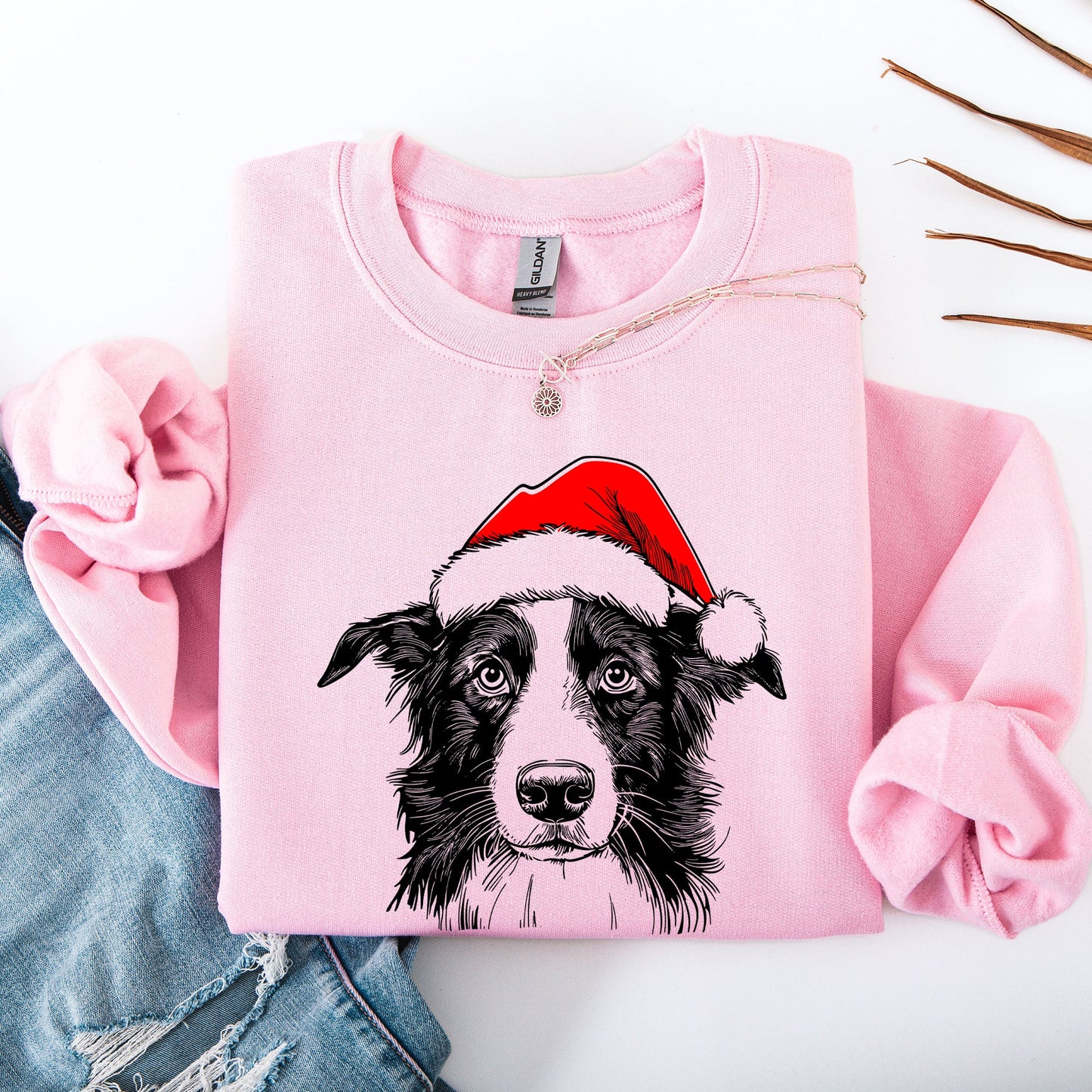 Border Collie, Santa, Dog, Christmas, Dog Lover, Pet Sweatshirt
