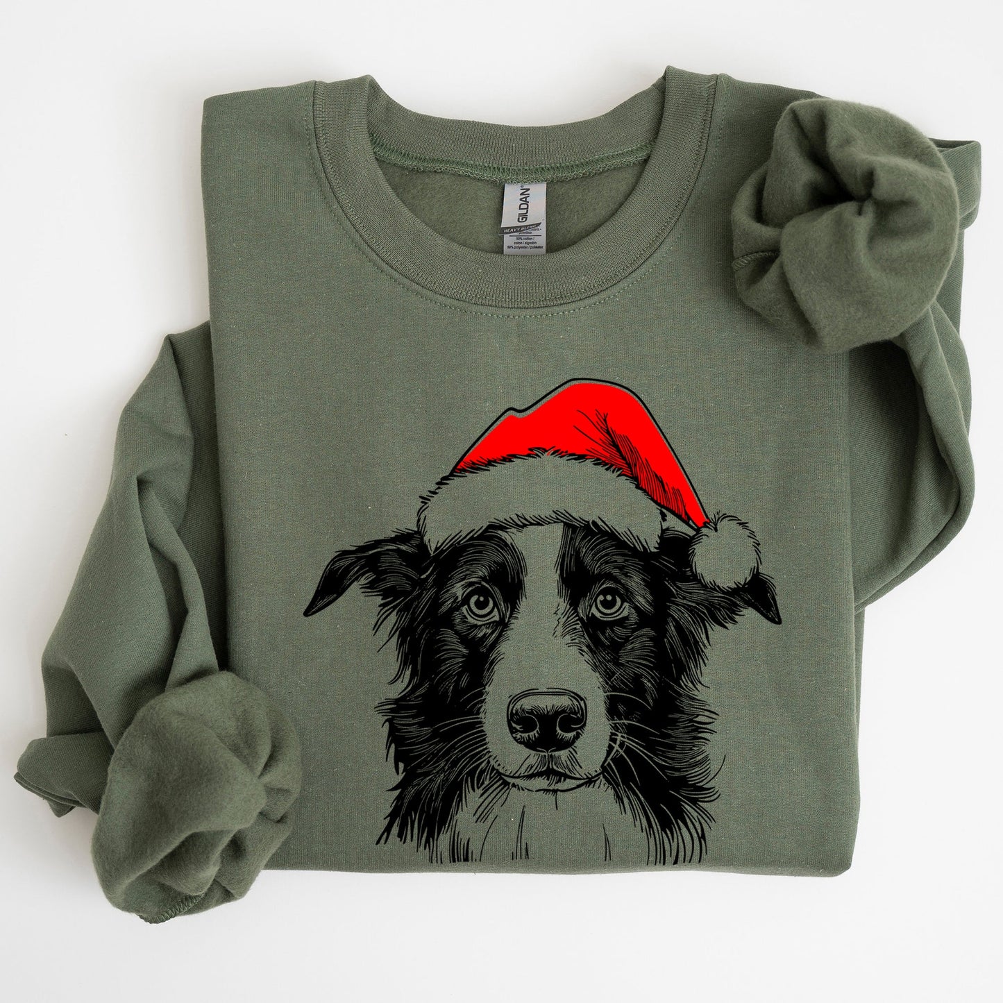 Border Collie, Santa, Dog, Christmas, Dog Lover, Pet Sweatshirt