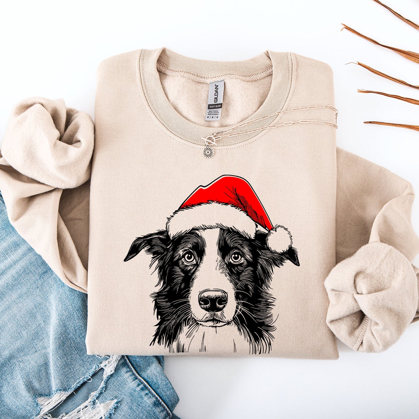 Border Collie, Santa, Dog, Christmas, Dog Lover, Pet Sweatshirt