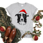 Border Collie, Santa, Dog, Christmas, Dog Lover, Pet T-Shirt Comfort Colors T-Shirt