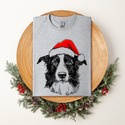 Border Collie, Santa, Dog, Christmas, Dog Lover, Pet T-Shirt Comfort Colors T-Shirt
