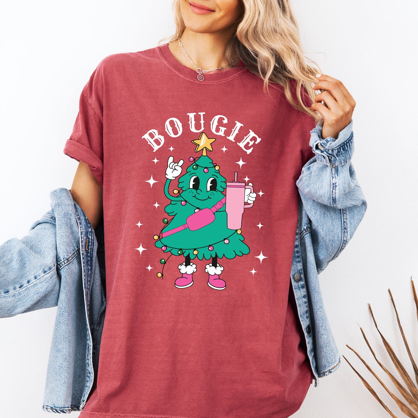 Bougie Christmas Tree, Santa, Winter, Snow, Xmas Tshirt Comfort Colors T-Shirt