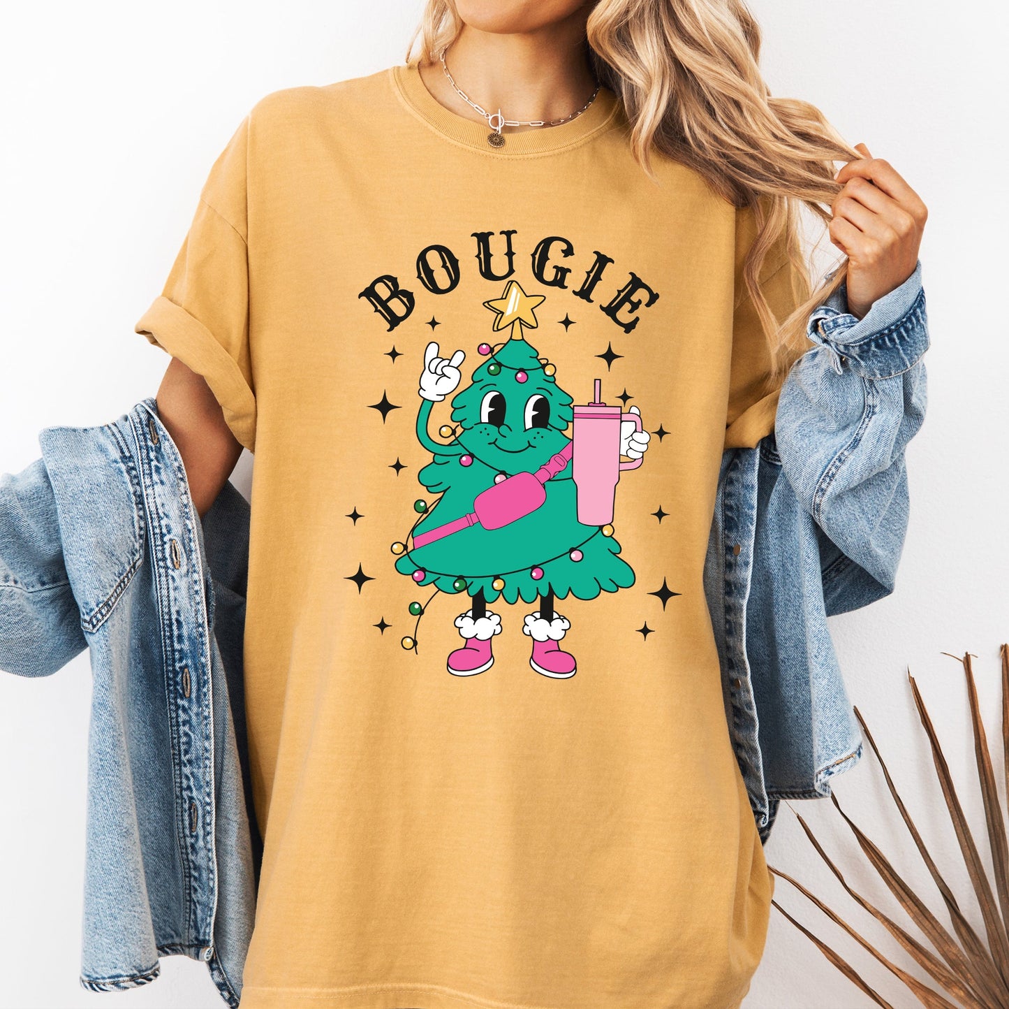 Bougie Christmas Tree, Santa, Winter, Snow, Xmas Tshirt Comfort Colors T-Shirt