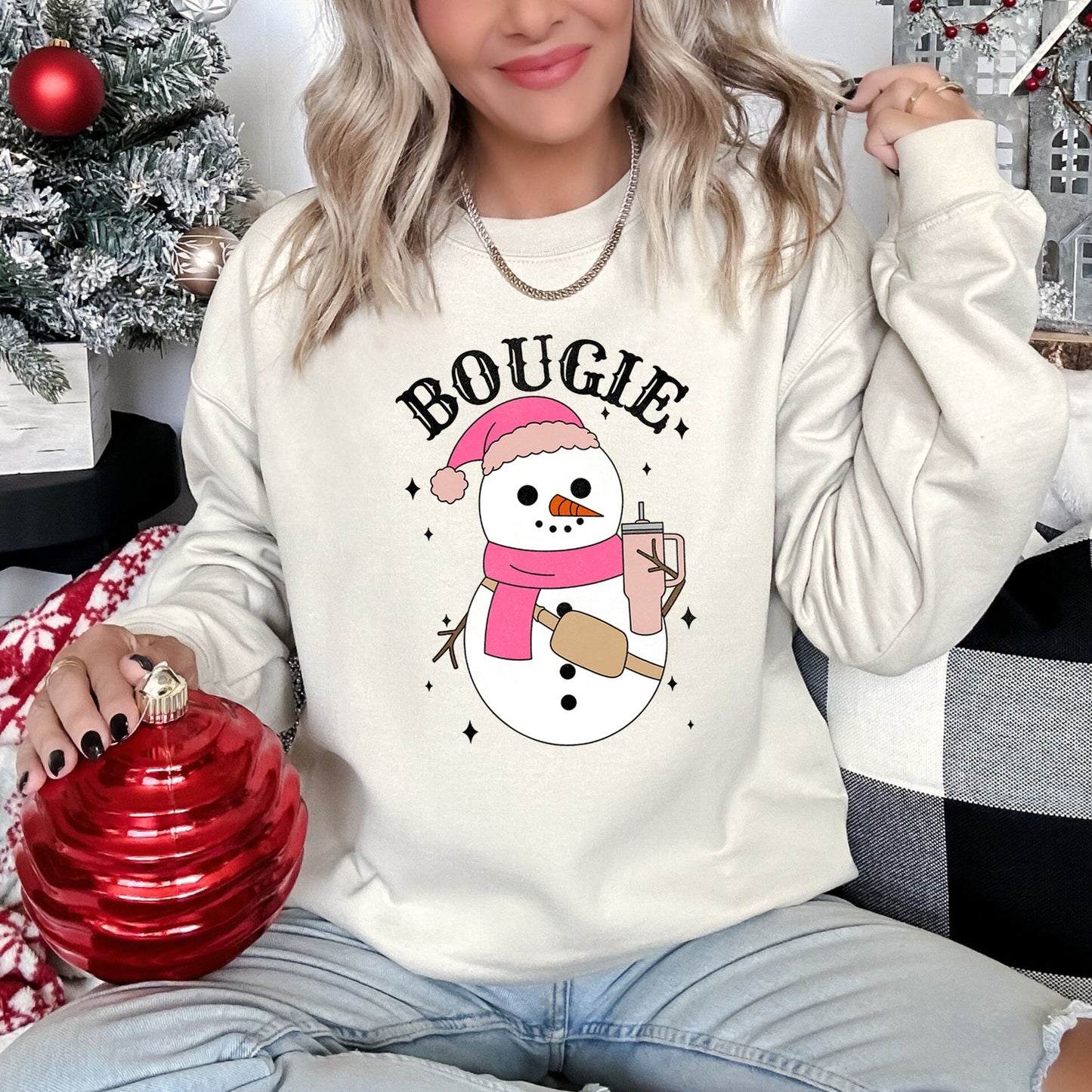 Bougie Snowman Christmas BooJee Sweatshirt