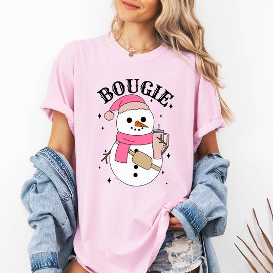 Bougie Snowman, Christmas, Santa, Winter, Snow, Xmas Tshirt Comfort Colors T-Shirt