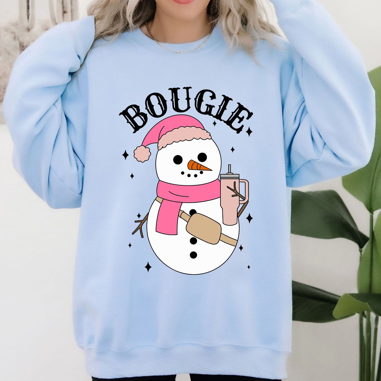 Bougie Snowman, Christmas, Santa, Winter, Snow, Xmas Sweatshirt