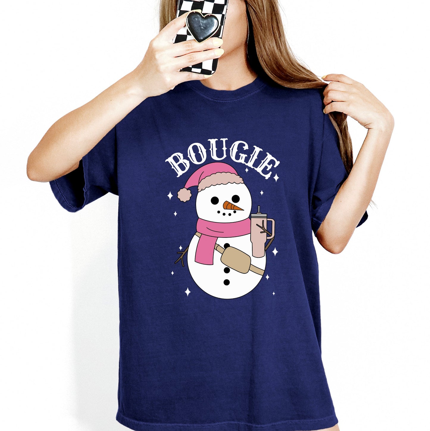 Bougie Snowman, Christmas, Santa, Winter, Snow, Xmas Tshirt Comfort Colors T-Shirt