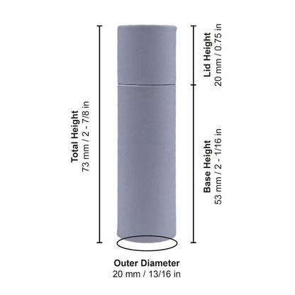 .3 ounce / 8.5 g White Coated Paper Lip Balm Tubes