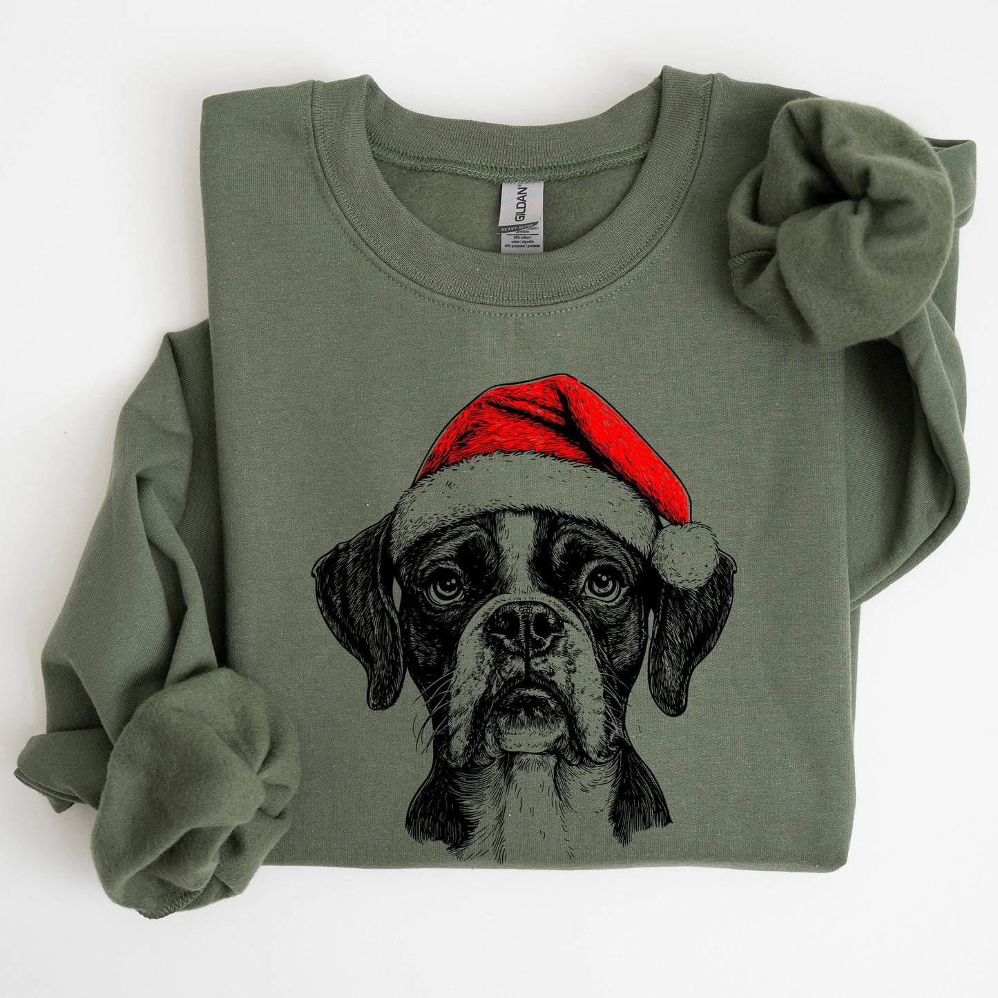 Boxer, Santa, Dog, Christmas, Dog Lover, Pet Sweatshirt