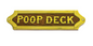 Poop Deck Sign – Brass Nautical Wall Plaque (2"H x 8"L)