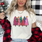 Bright Christmas Trees, Christmas Lights, Vibrant Super Soft Tees