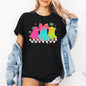 Bright and Colorful, Retro Halloween Ghosts, Checkered, Tshirt