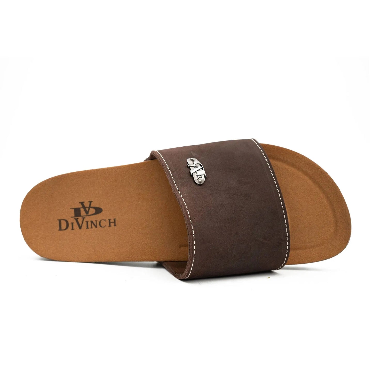 Brown Single - Strap Slide Sandals