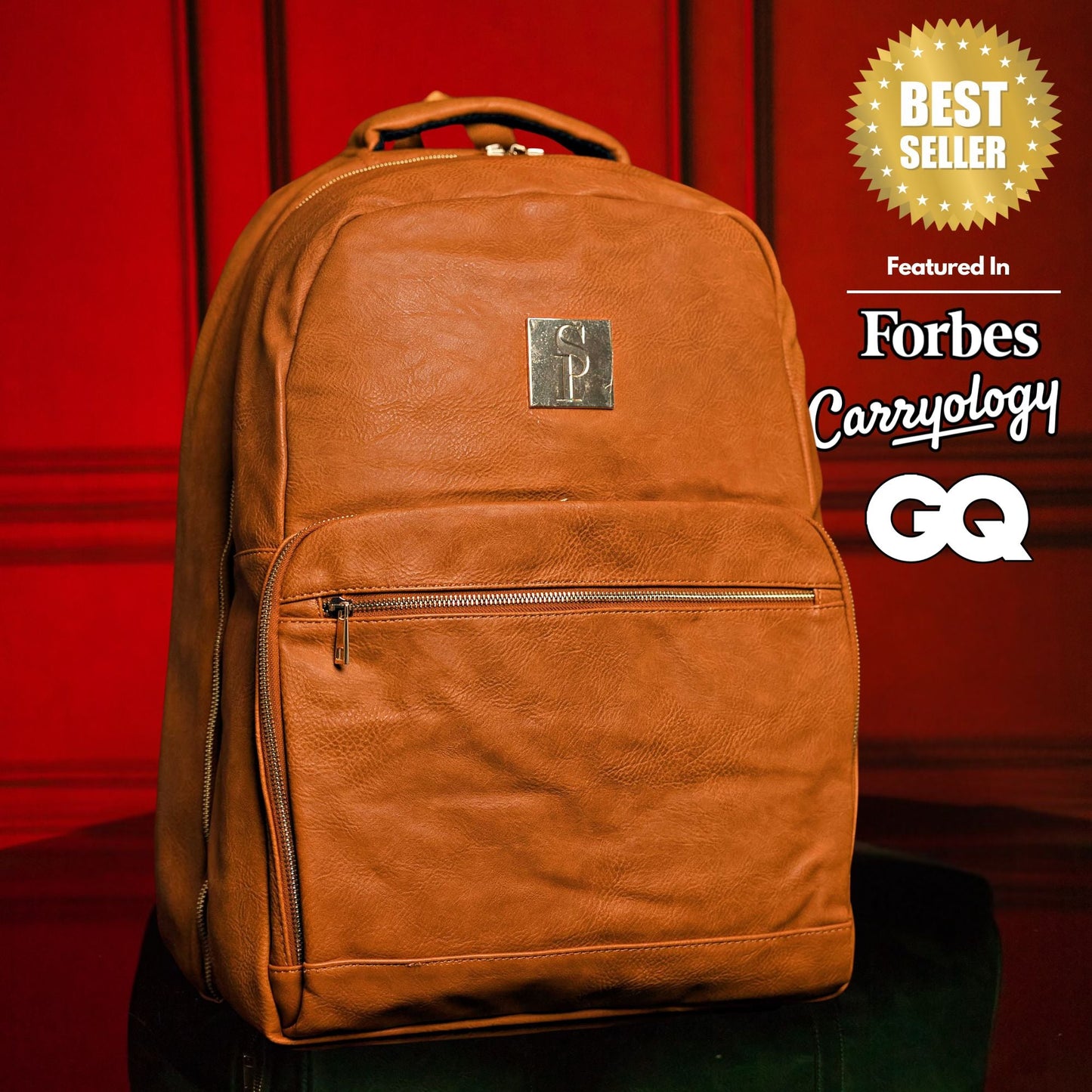Brown Leather Commuter Bag