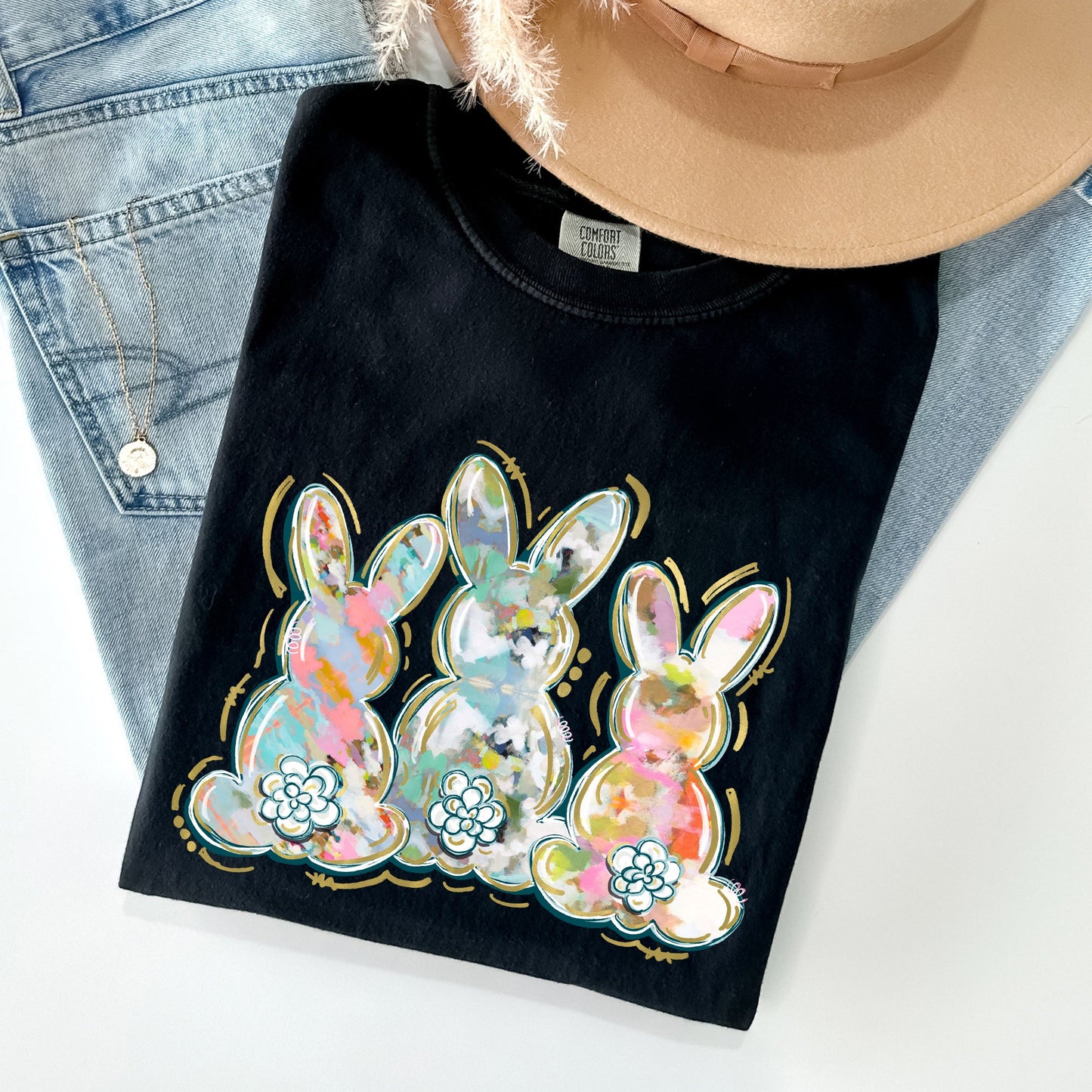 Brushstroke, Easter, Peter Cottontail, Watercolor Tshirt Comfort Colors T-Shirt
