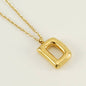 Bubble Shape Initials 18K Gold Plated Pendant Necklace | Alphabet