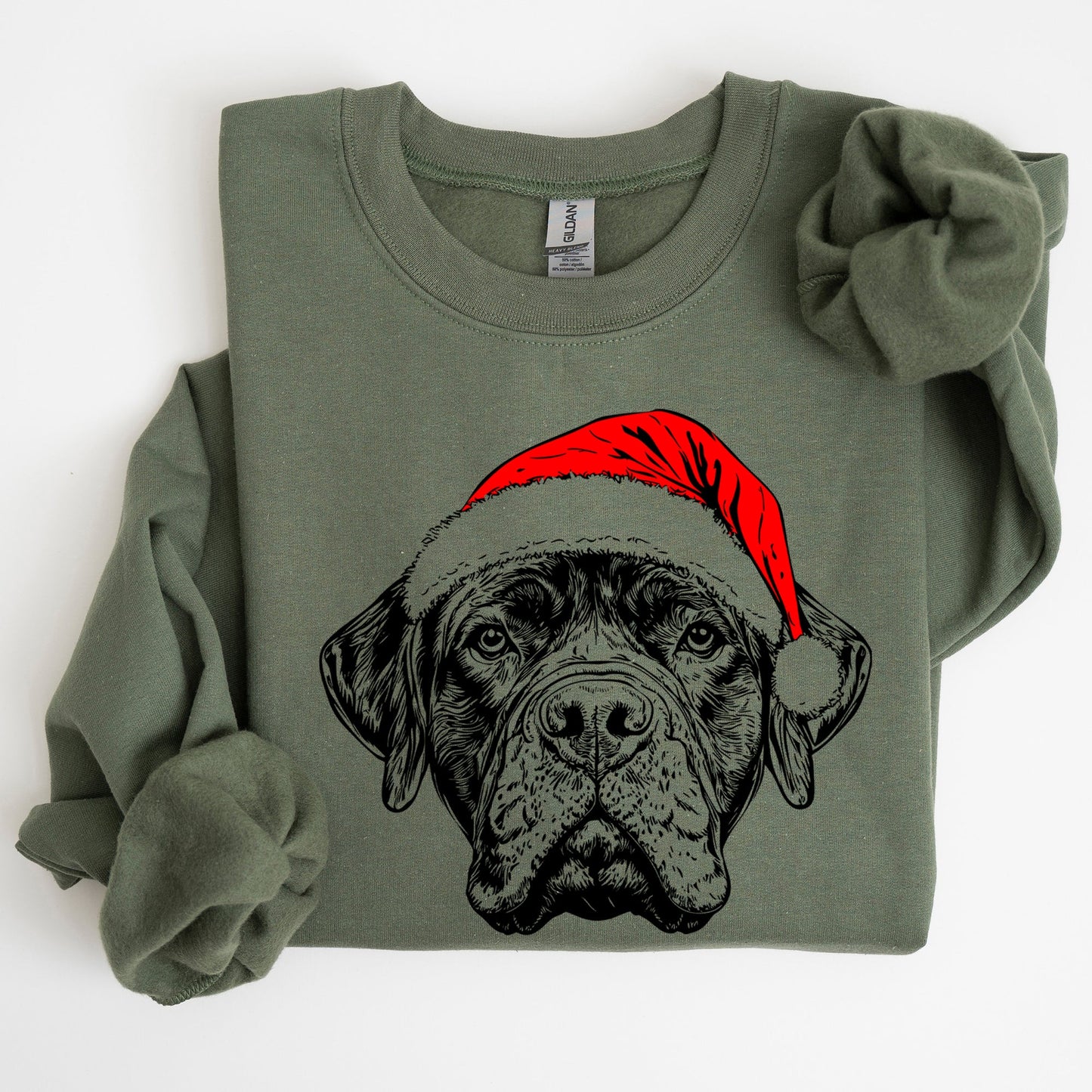 Bull Mastiff, Santa, Dog, Christmas, Dog Lover, Pet Sweatshirt