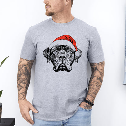 Bull Mastiff, Santa, Dog, Christmas, Dog Lover, Pet T-Shirt Comfort Colors T-Shirt
