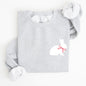 Bunny Wearing A Bow, Pocket Print, Easter Rabbit Sweatshirt