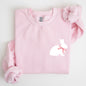 Bunny Wearing A Bow, Pocket Print, Easter Rabbit Sweatshirt