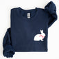 Bunny Wearing A Bow, Pocket Print, Easter Rabbit Sweatshirt