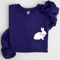 Bunny Wearing A Bow, Pocket Print, Easter Rabbit Sweatshirt