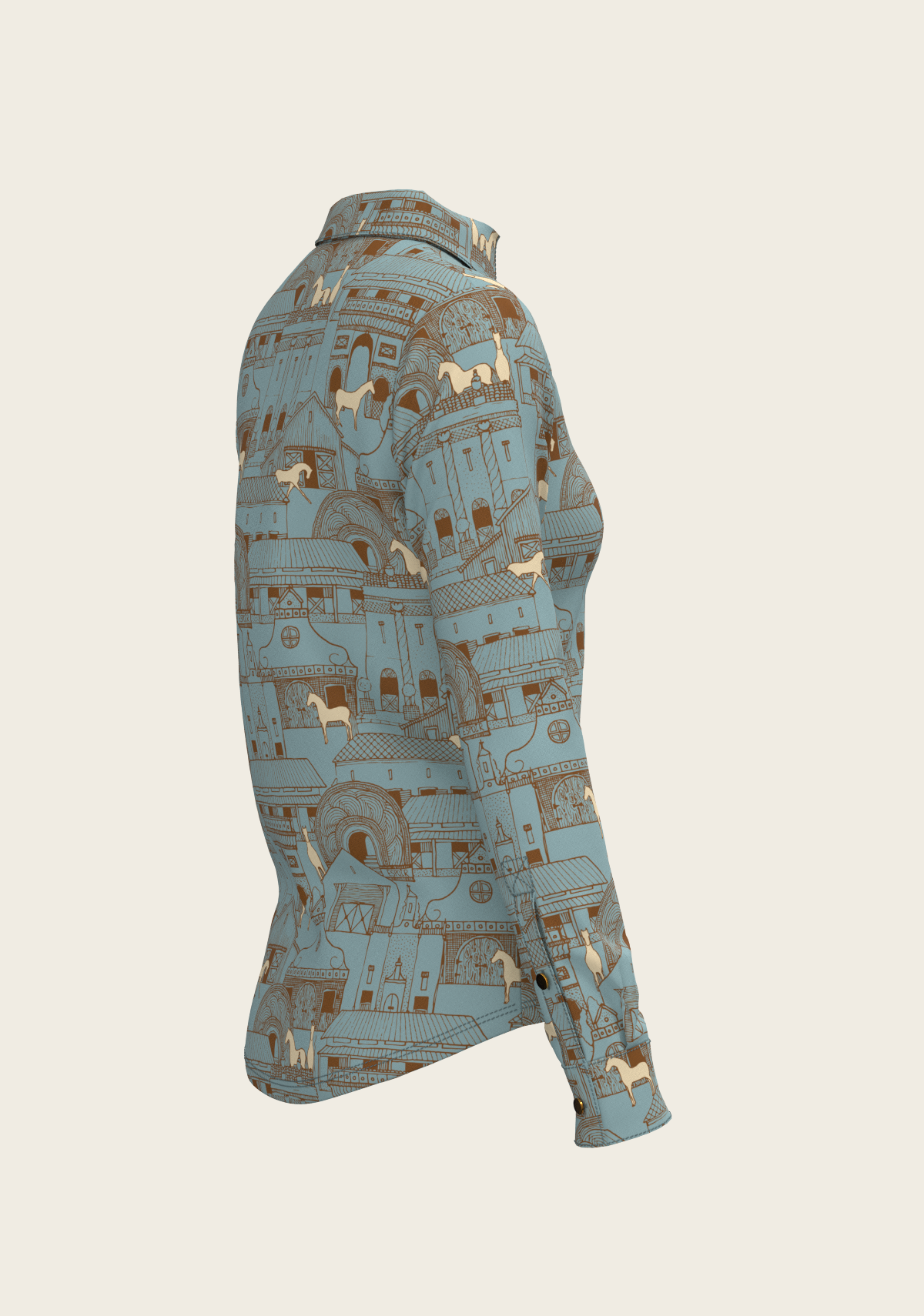 Horse Town Symphony Ladies Button Shirt
