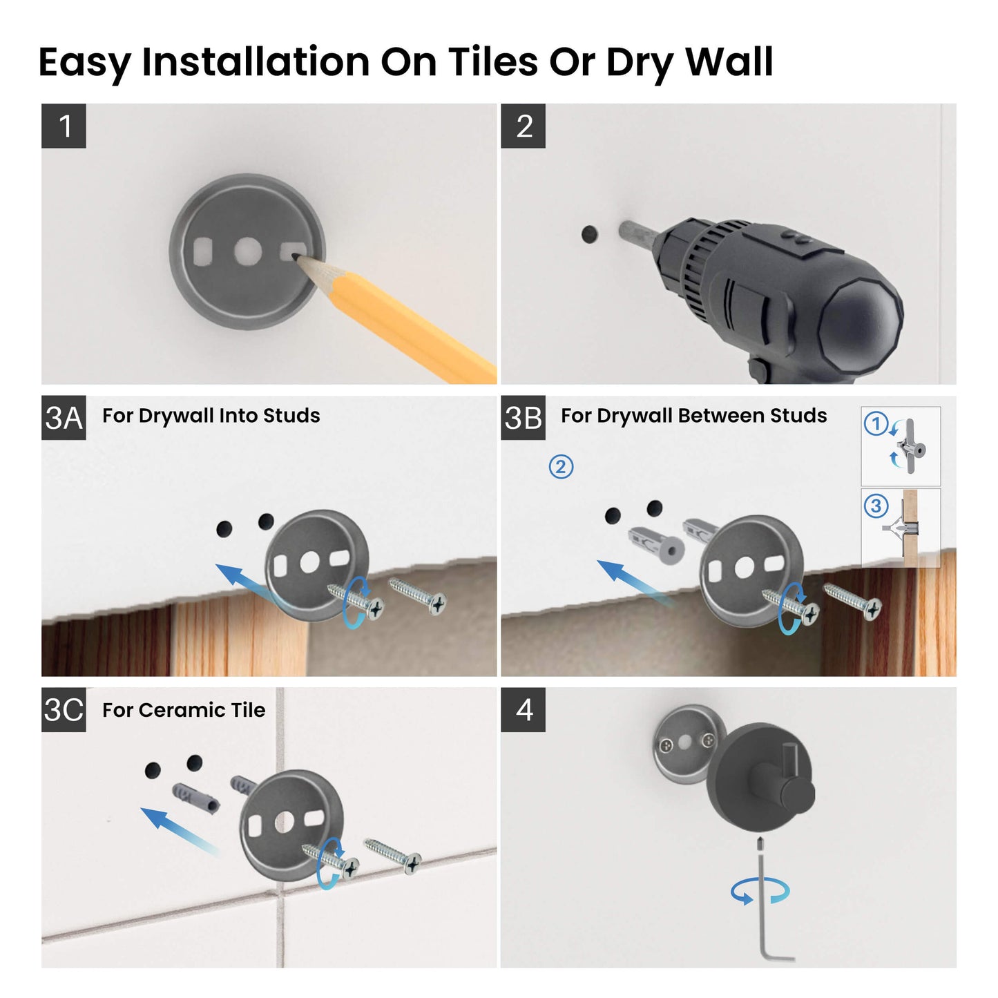 Halo Bathroom Towel & Robe Hook 2 Count