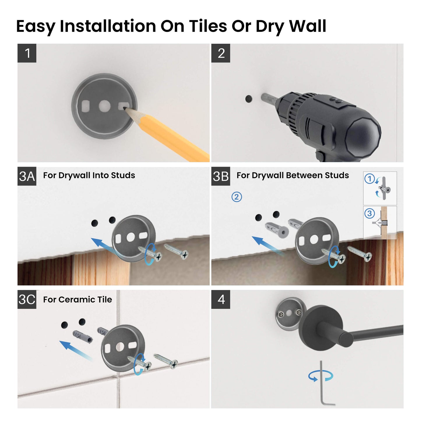 Halo 10 inch Bathroom Towel Bar