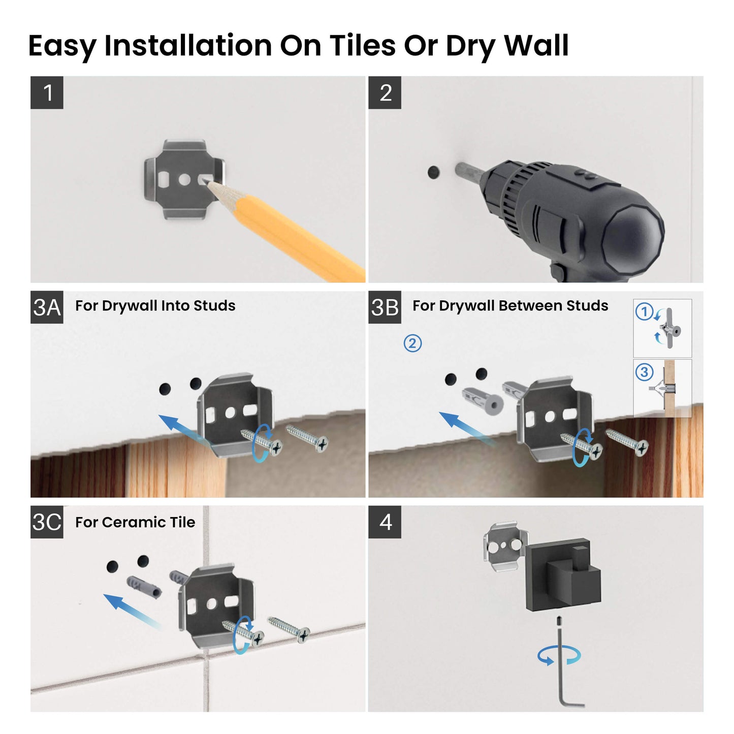 Quadra 4-Piece Bathroom Hardware Set 1