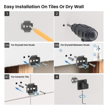 Quadra Bathroom Towel & Robe Hook 2 Count