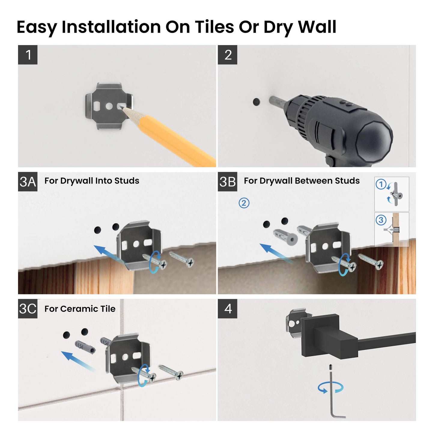 Quadra 5-Piece Bathroom Hardware Set 2