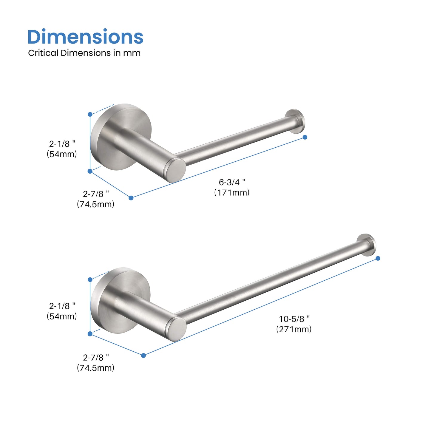 Halo 2-Piece Bathroom Hardware Set 1
