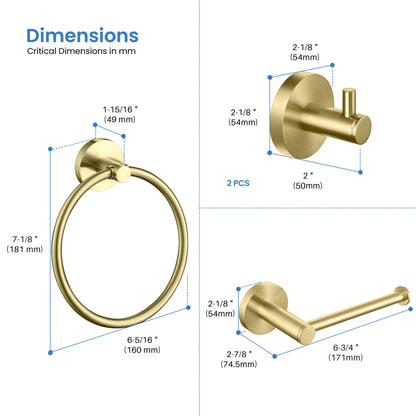 Halo 4-Piece Bathroom Hardware Set 2