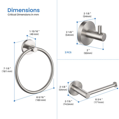 Halo 4-Piece Bathroom Hardware Set 2