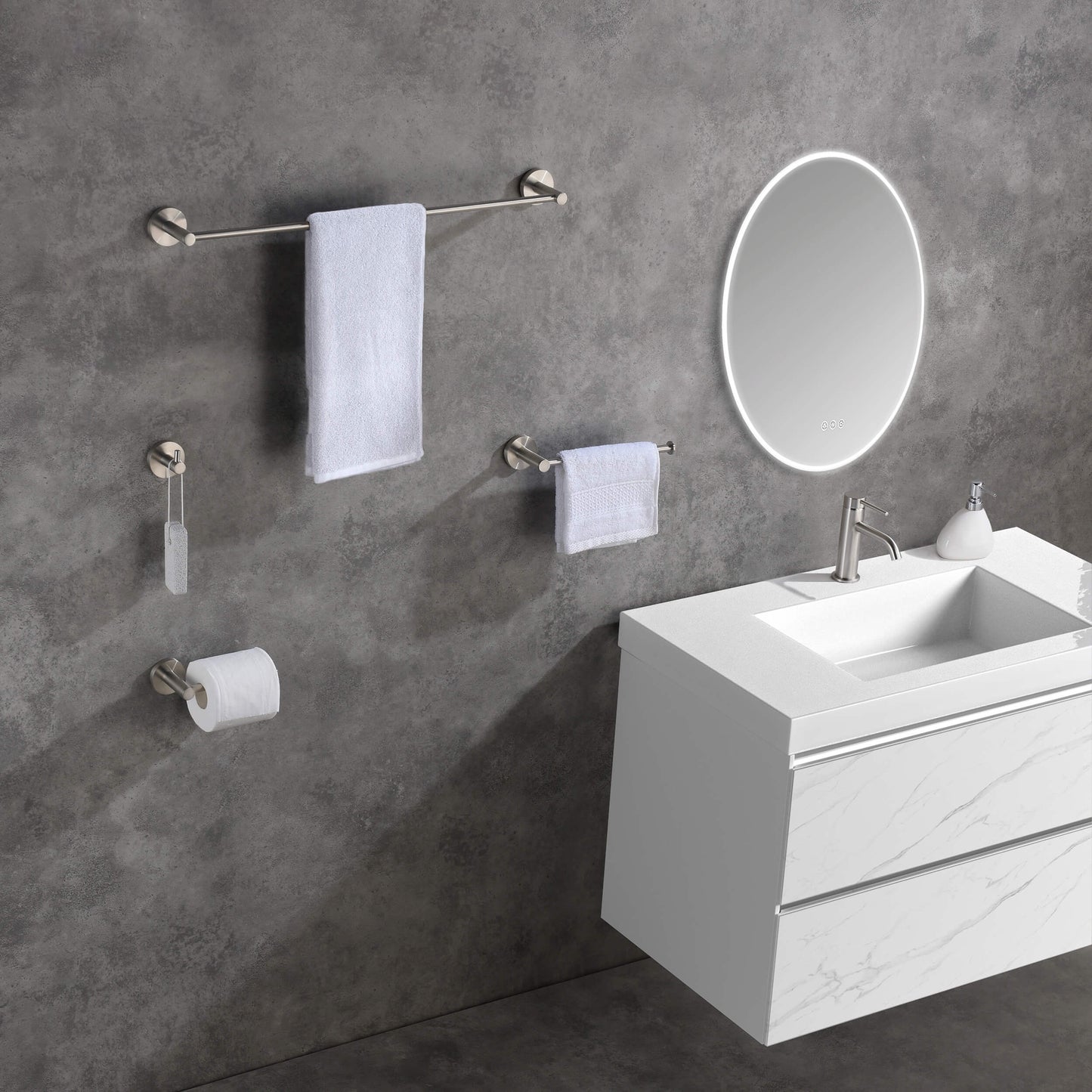 Halo 4-Piece Bathroom Hardware Set 1