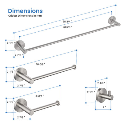 Halo 4-Piece Bathroom Hardware Set 1